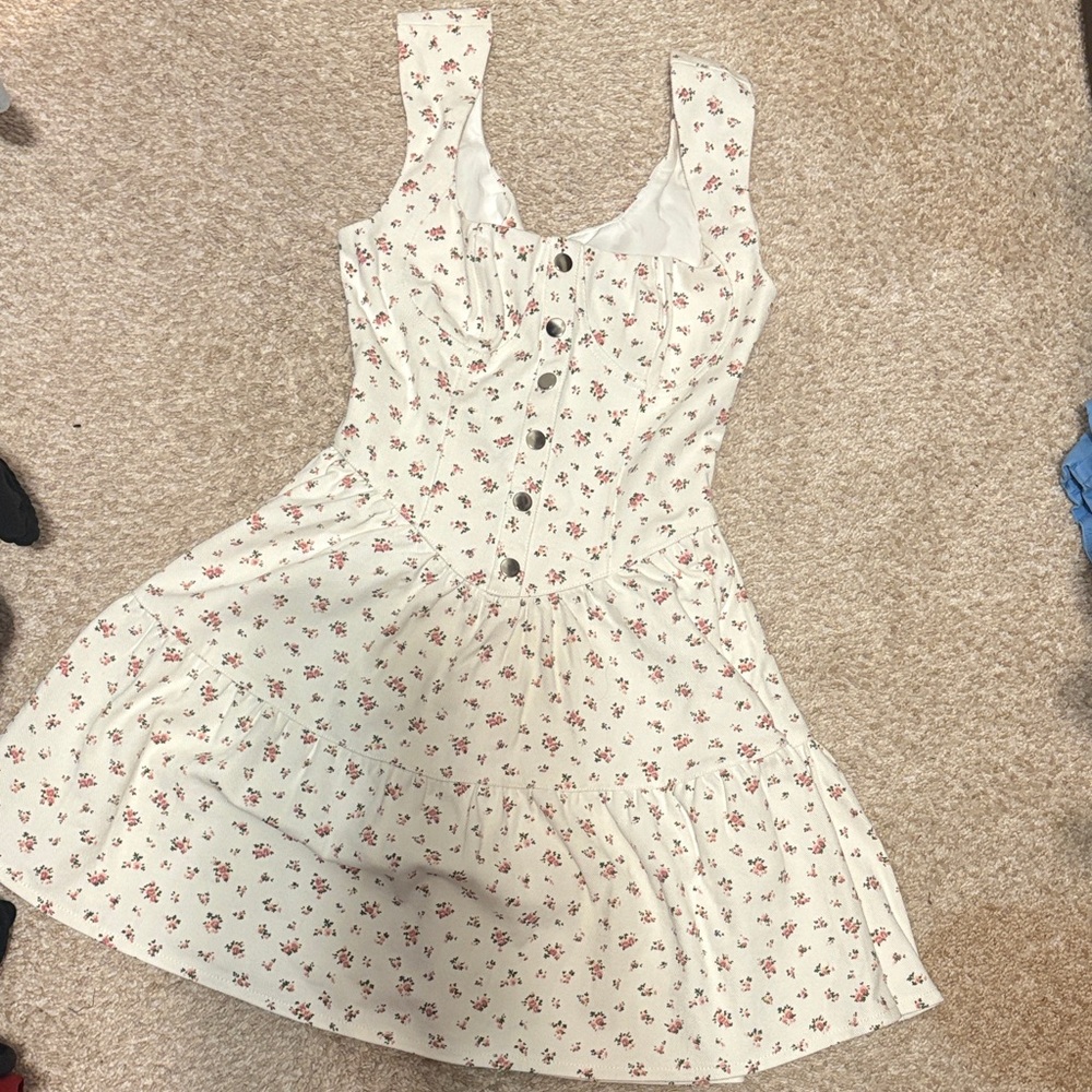 Floral Button-Down Mini Dress